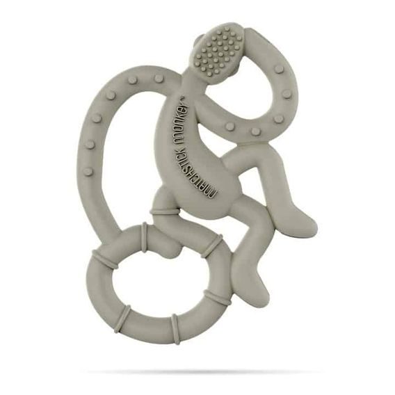 Matchstick Monkey Kousátko Mini Monkey s antimikrobiálním povrchem ŠEDÉ