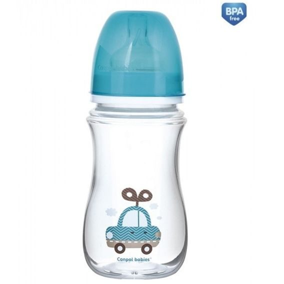 Canpol babies Kojenecká láhev EasyStart TOYS 240ml - MODRÁ