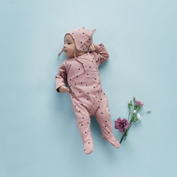 PINOKIO Overal zavinovací Tres Bien puntíky STARORŮŽOVÁ