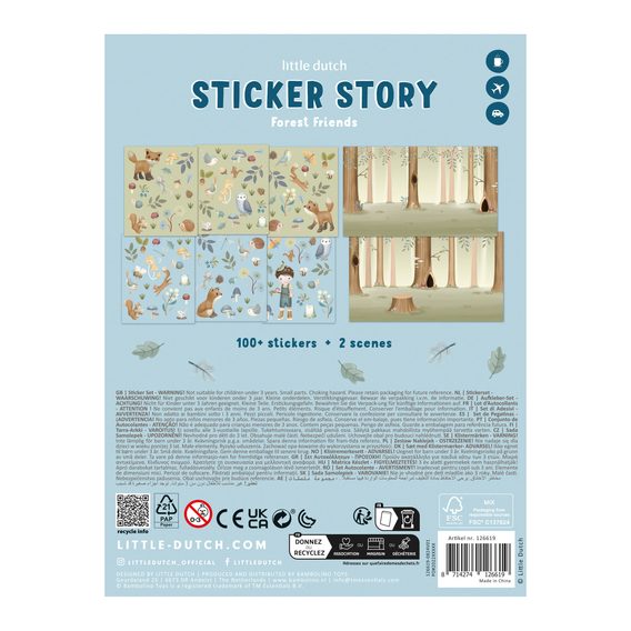 Little Dutch Sada se samolepkami Forest Friends