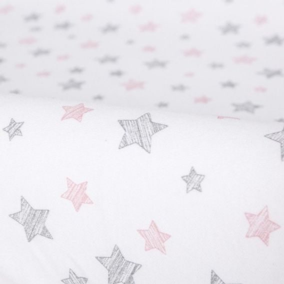 Ceba baby Potah na profilovanou přebalovací podložku 70/80x50cm (2ks) - Candy Pink/Pink Stars