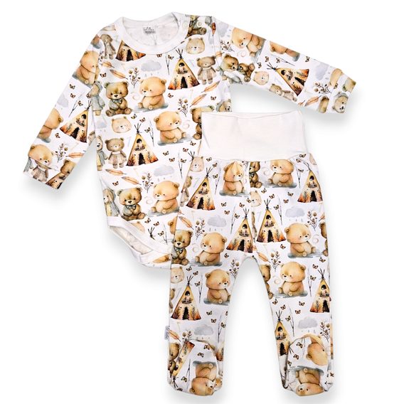 Le Bebe Body klasické + polodupačky Medvědí prázdniny