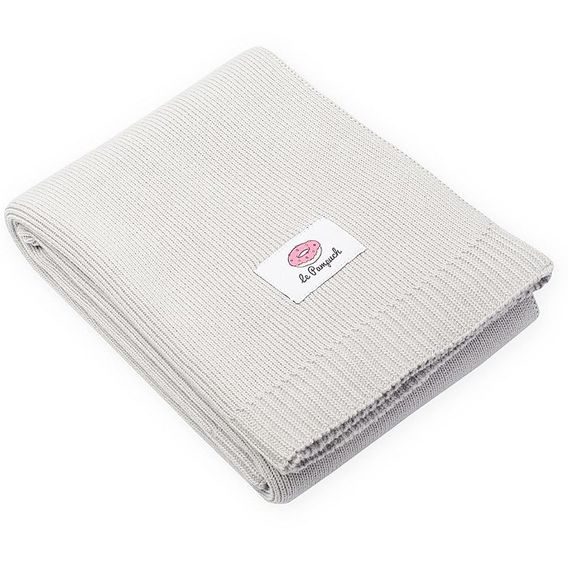 Le Pampuch Pletená dětská deka 100%Cotton PREMIUM - LIGHT GREY