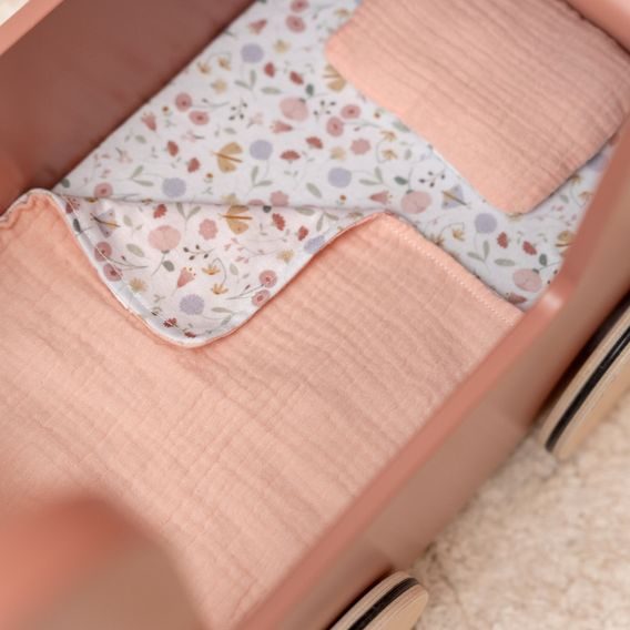 Little Dutch Kočárek pro panenky s panenkou Květiny a motýli