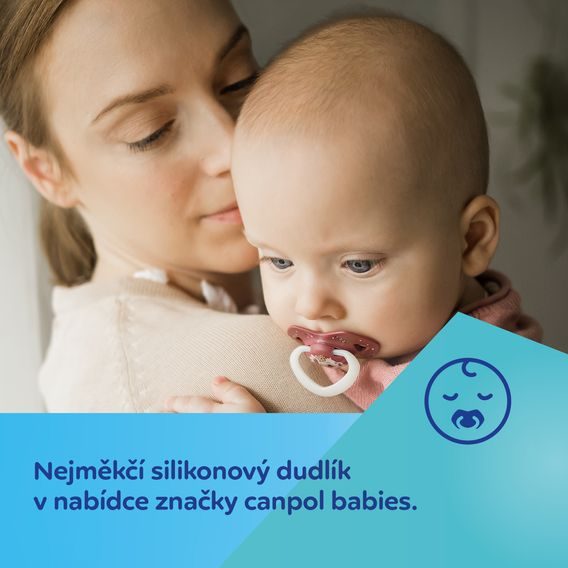 Canpol babies Dudlíky 6-18m 2ks silikon symetrické Neon Love MODRÁ