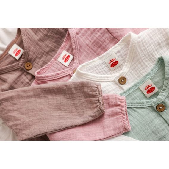 Makoma Mušelínový overal bez ťapek PISTÁCIOVÝ