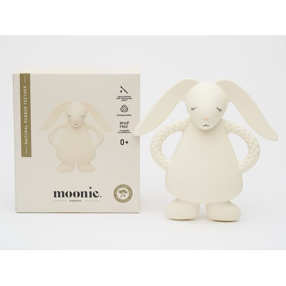 MOONIE Kousátko přírodní kaučuk Zajíček CREAM