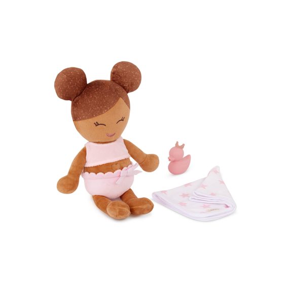 B-Toys Panenka plyšová do vany Lulla Baby Light Brown Hair