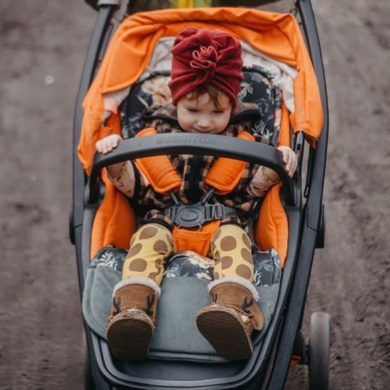 La Millou Podložka do kočárku Organic Jersey - CAPPADOCIA SKY & DOVE BLUE