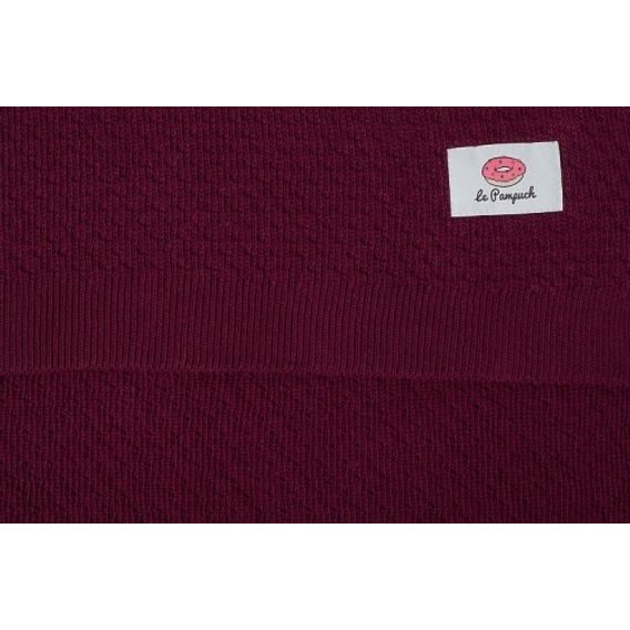 Le Pampuch Pletená dětská deka 100%Cotton WINTER - BORDO