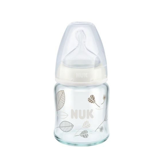 NUK FC+ láhev SKLO 120ml BÍLÁ