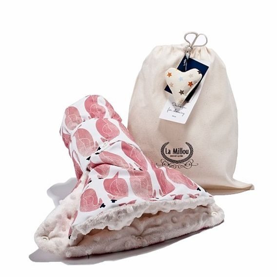 La Millou Luxusní rukavice na kočárek Velvet Premium - JUNGLE SWAN & KHAKI