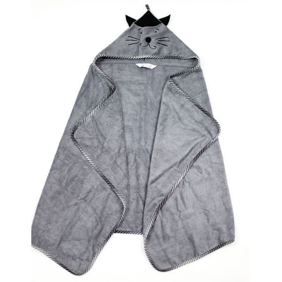 Texpol Luxusní VELKÁ bambusová froté osuška s kapucí a ozdobnou aplikací PAŘÍŽSKÉ KOČKY