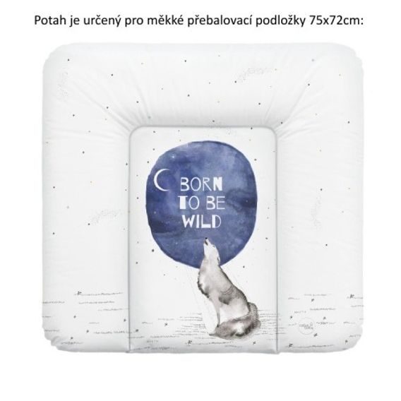 Ceba baby Potah na měkkou přebalovací podložku 75x72cm (2ks) - Grey Stars/Blue Stars