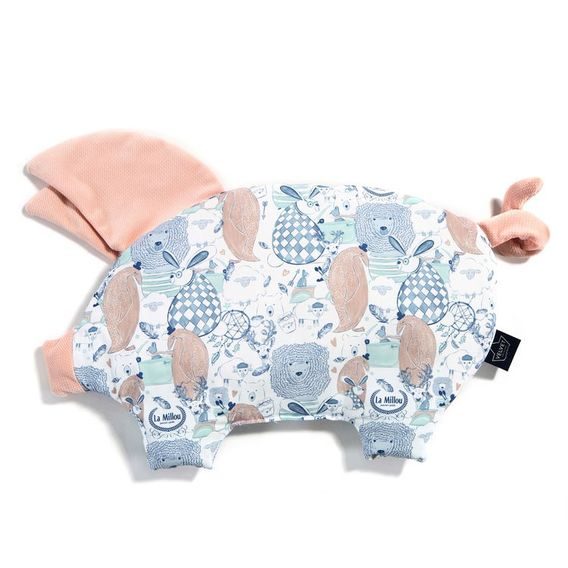 La Millou Luxusní polštářek Sleepy Pig Velvet-Cotton, LA MILLOU FAMILY - POWDER PINK