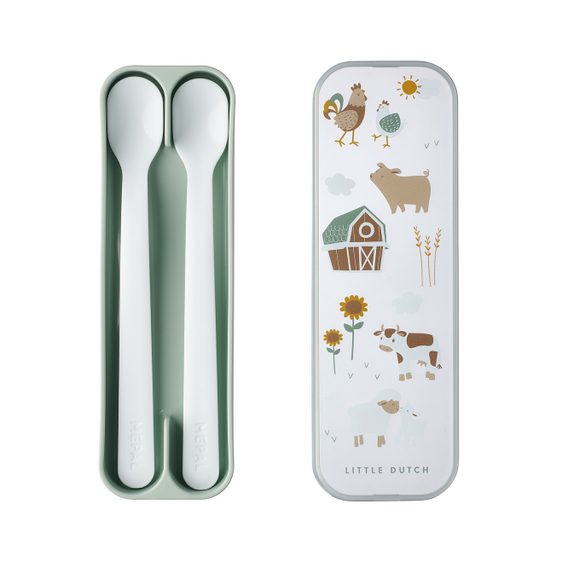Little Dutch Lžičky 2 ks s pouzdrem Farma