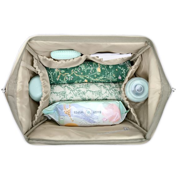 KikkaBoo Přebalovací batoh Siena Luxe Secret Garden Deep Green