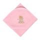 BabyMatex Osuška s kapucí 100x100cm Maxi MEDVÍDEK RŮŽOVÁ