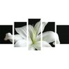 5-dielny obraz dýchberúca biela ľalia