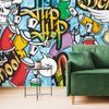 Samolepiaca tapeta umelecký street art v svetlých farbách