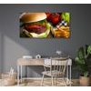 Obraz štavnatý hamburger