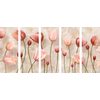 5-dielny obraz ružové maľované tulipány