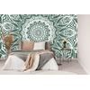 Samolepiaca tapeta nekonečná Mandala v zelenom prevedení
