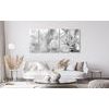 5-dielny obraz nežná ľalia v čiernobielom prevedení