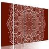 5-dielny obraz nežná Mandala na bordovom pozadí