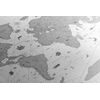 Obraz mapa sveta s historickým nádychom v čiernobielom prevedení