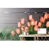 Samolepiaca fototapeta oranžové tulipány v elegantnom prevedení
