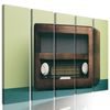 5-dielny obraz staré rádio