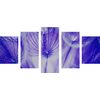 5-dielny obraz abstraktná púpava v fialovom prevedení