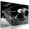 Obraz krása vinylovej platne v čiernobielom prevedení