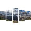 5-dielny obraz dychberúce hory