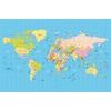 Tapeta prehľadná mapa sveta na modrom pozadí