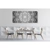 5-dielny obraz Mandala v čiernobielom prevedení