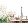 Samolepiaca fototapeta Eiffelova veža s romantickými kvetmi