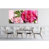 5-dielny obraz pôvabné ružové pivónie