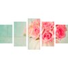 5-dielny obraz malé ružičky