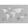 Obraz čiernobiela mapa sveta pre dobrodruhov