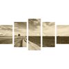 5-dielny obraz nádherná krajina v sépiovom prevedení