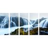 5-dielny obraz nádherné Islandské vodopády