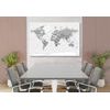Obraz na korku čiernobiela školská mapa