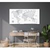 Obraz na korku jemná mapa v čiernobielom prevedení
