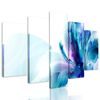 5-dielny obraz kvet v odtienoch modrej