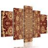 5-dielny obraz bordová luxusná Mandala