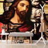 Samolepiaca tapeta milosrdný Ježiš Kristus s jahniatkom
