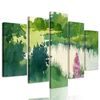 5-dielny obraz ukľudňujúca zeleň
