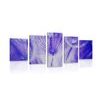 5-dielny obraz abstraktná púpava v fialovom prevedení